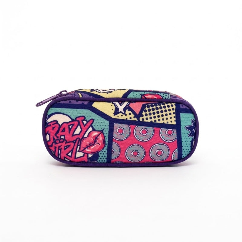 Locker School Kids Pencil Case Crazy Girl