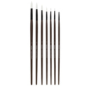 Isomars Studium - Extra Long Handle Round Brush - Set of 7