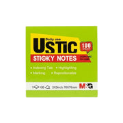 M&G Sticky Notes 75x75mm 100sh Neon Green