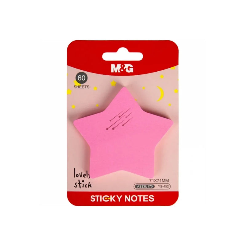 M&G Sticky Notes 71x71mm 60sh Assorted Shapes
