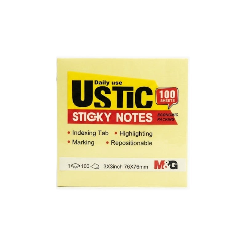 M&G Ustic Notes 75x75 Yellow