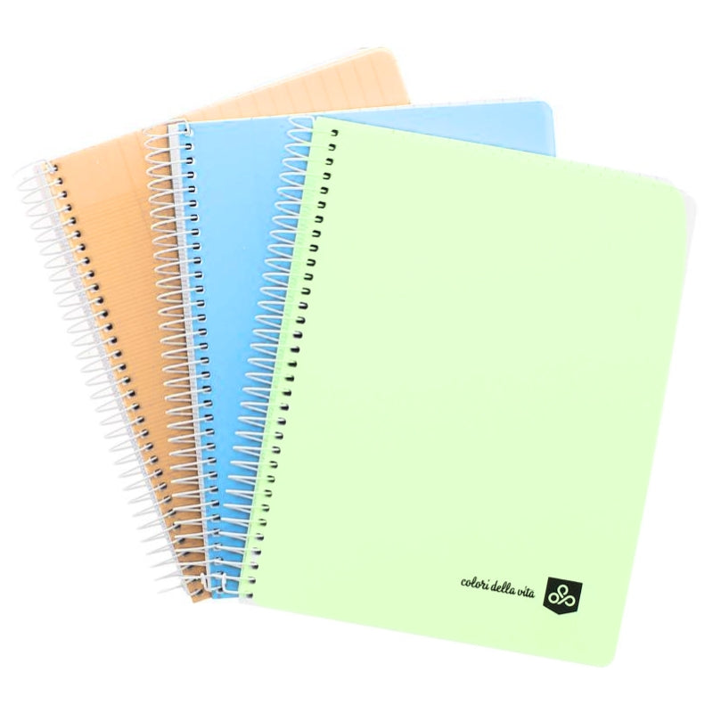 OPP Colori Della Vita Pastel A5 Copybook Spiral- 144sh 70gr Squared