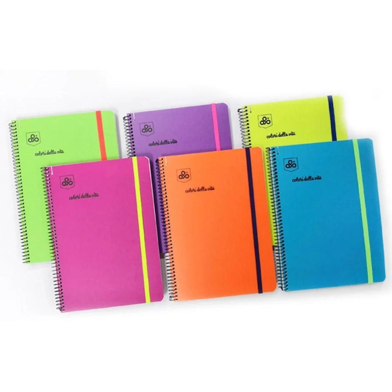 Colori Della Vita Fluo A5 Spiral CopyBook - 70gr, 72sh
