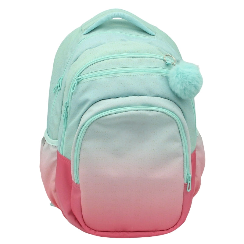 Smart Large Backpack - Turquoise/Fuchsia