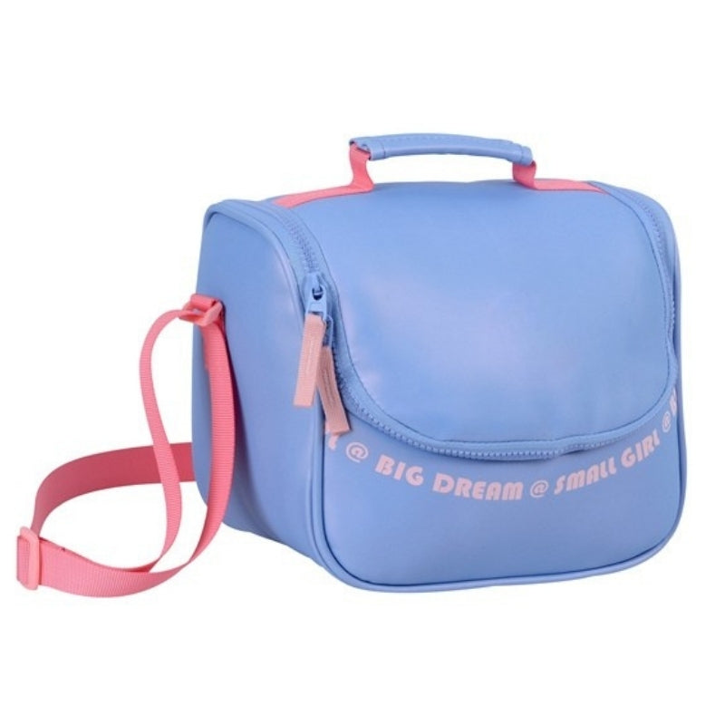 Smart Big Dream Small Girl Lunch Bag - Blue/Pink