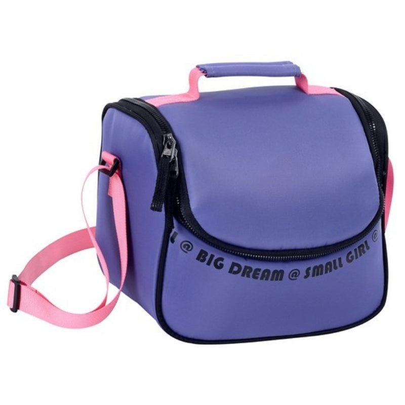 Smart Big Dream Small Girl Lunch Bag - Purple/Pink