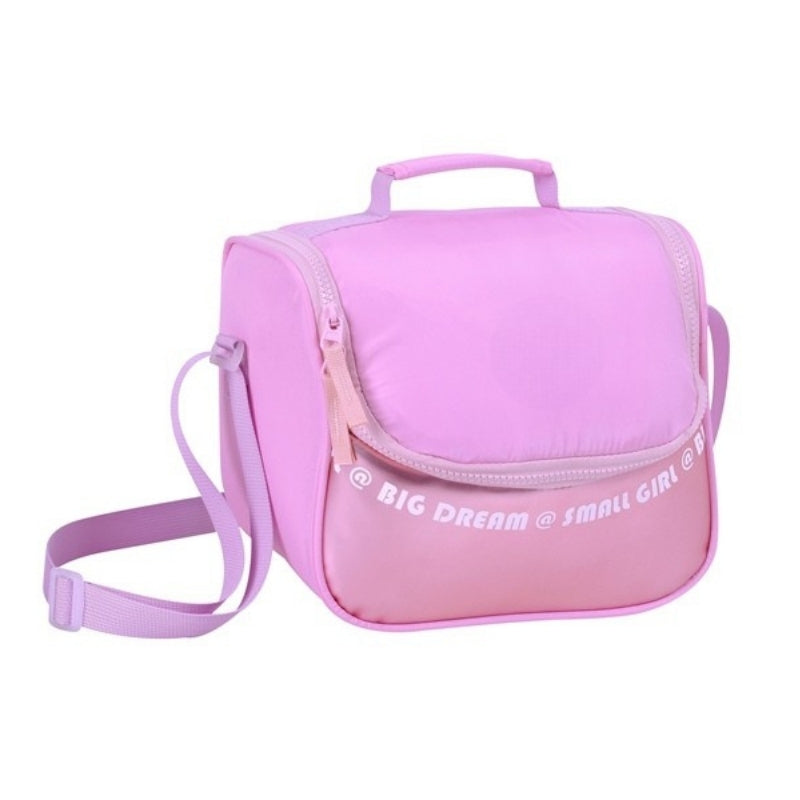 Smart Big Dream Small Girl Lunch Bag - Pink Metallic