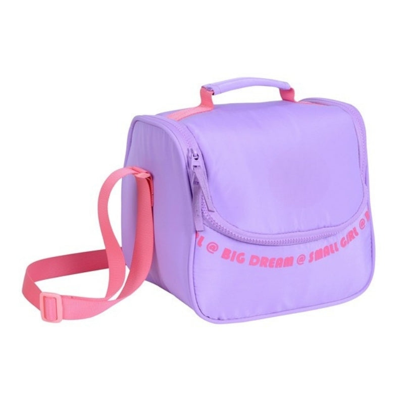 Smart Big Dream Small Girl Lunch Bag - Purple/Fuchsia