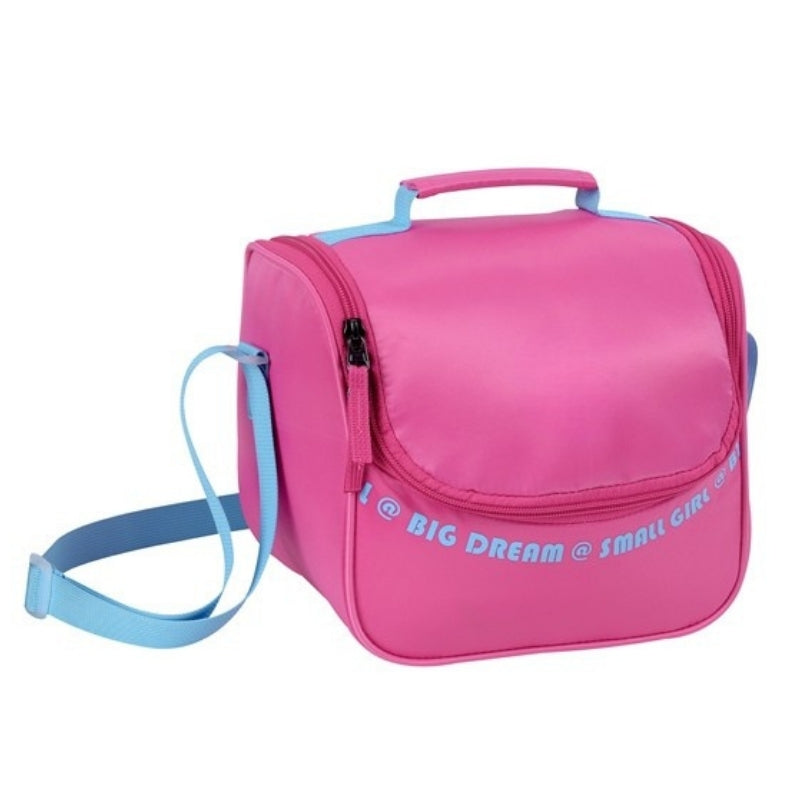 Smart Big Dream Small Girl Lunch Bag - Fuchsia/Blue