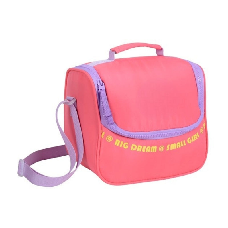 Smart Big Dream Small Girl Lunch Bag - Pink/Lilac