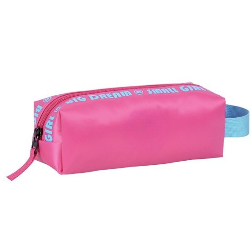 Smart Big Dream Small Girl Pencil Case - Fuchsia/Blue