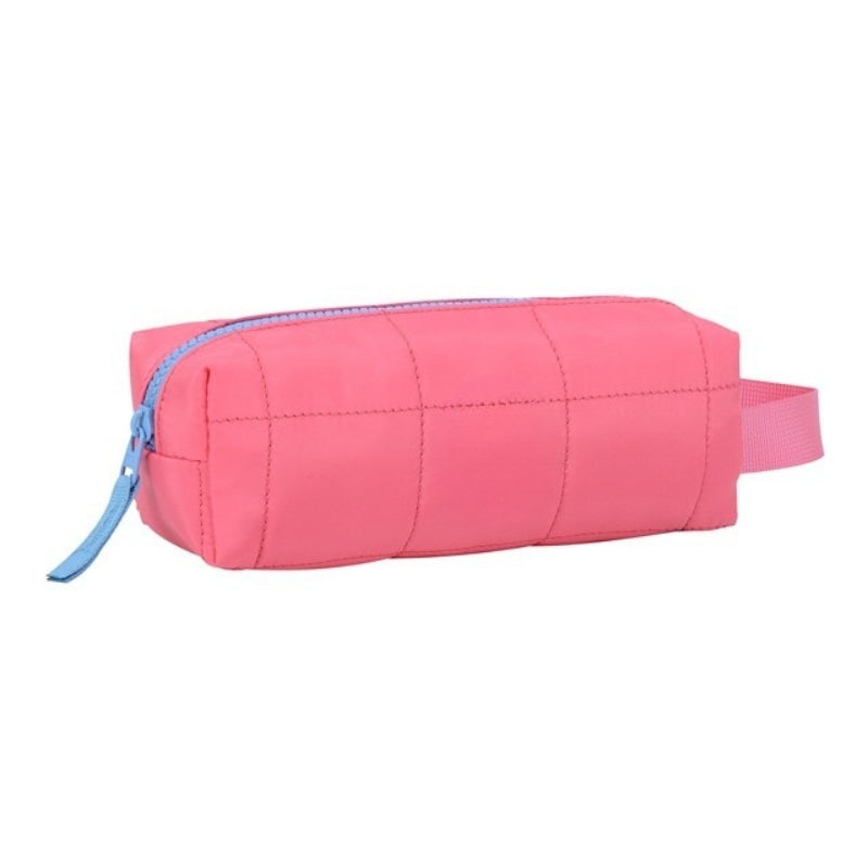 Smart Plain Pencil Case - Pink with Blue Lining