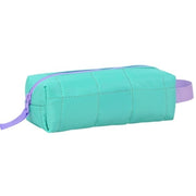 Smart Plain Pencil Case - Green with Purple Lining