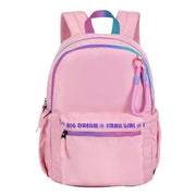 Smart Big Dream Small Girl Backpack - Pink Gradient Zipper