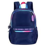 Smart Big Dream Small Girl Backpack - Navy Gradient Zipper