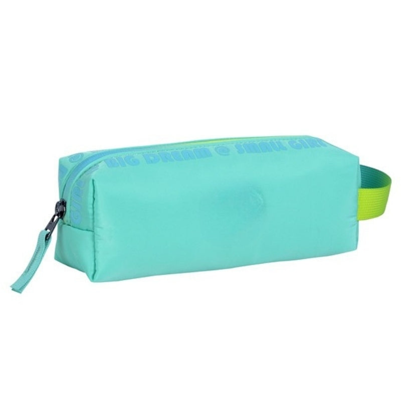 Smart Big Dream Small Girl Pencil Case - Green Gradient Zipper