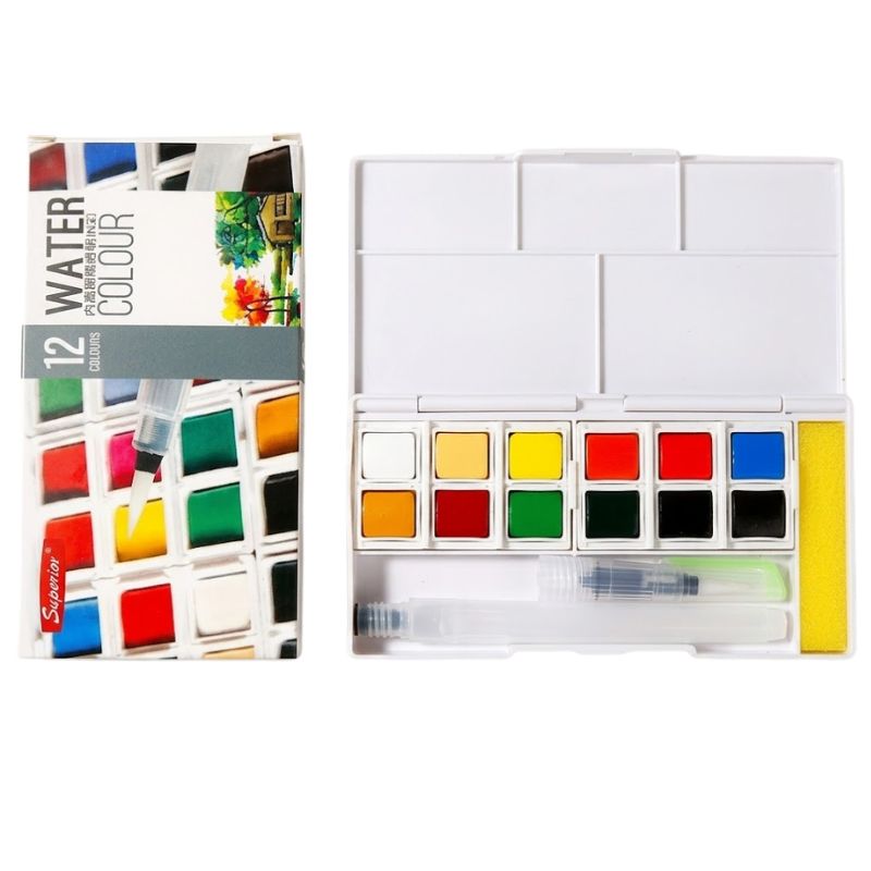 Superior Watercolor Paints Classic Set Of 12
