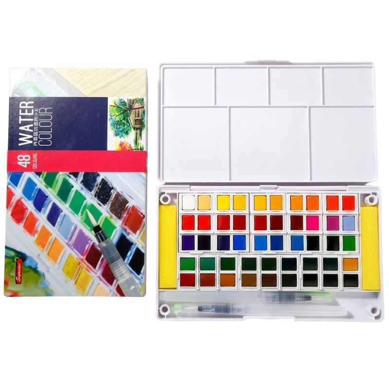 Superior Watercolor Paints Classic Set Of 48