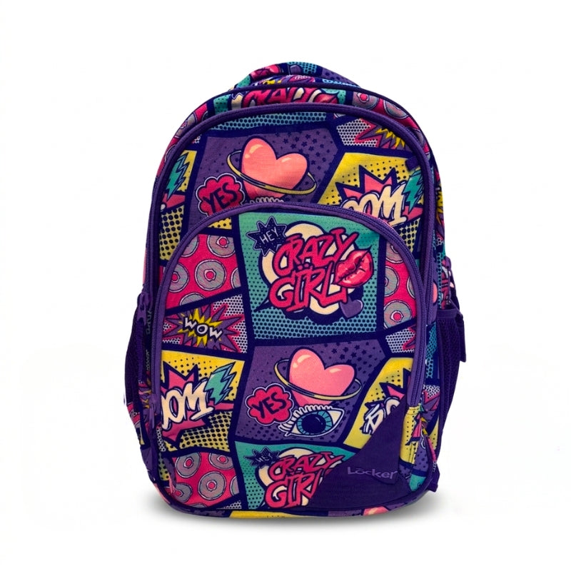 Locker School Kids Backpack Crazy Girl