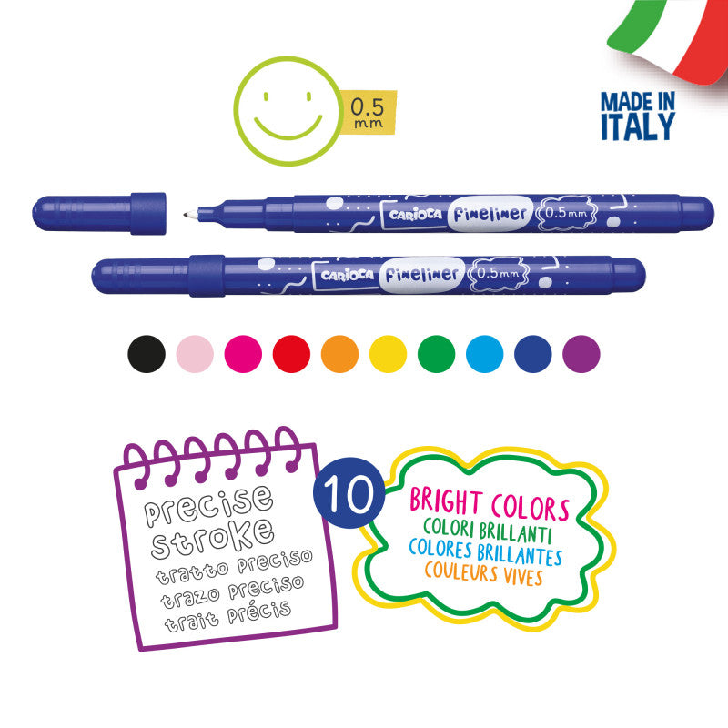 Carioca Fineliner - 10 Pcs