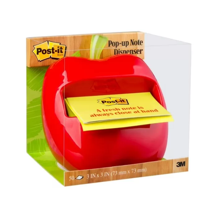 3M Post-It Pop-Up Notes Apple Shape Dispenser