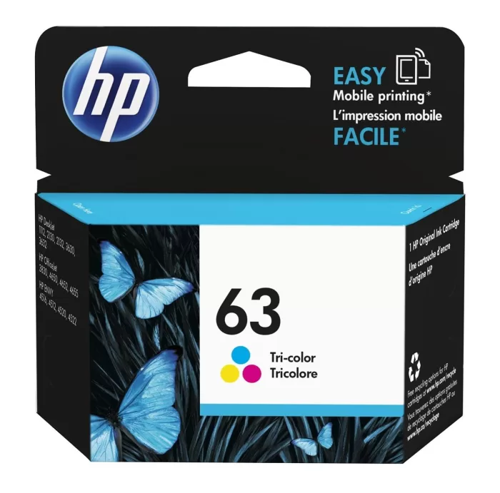 HP 63 Tri-Color Ink Cartridge