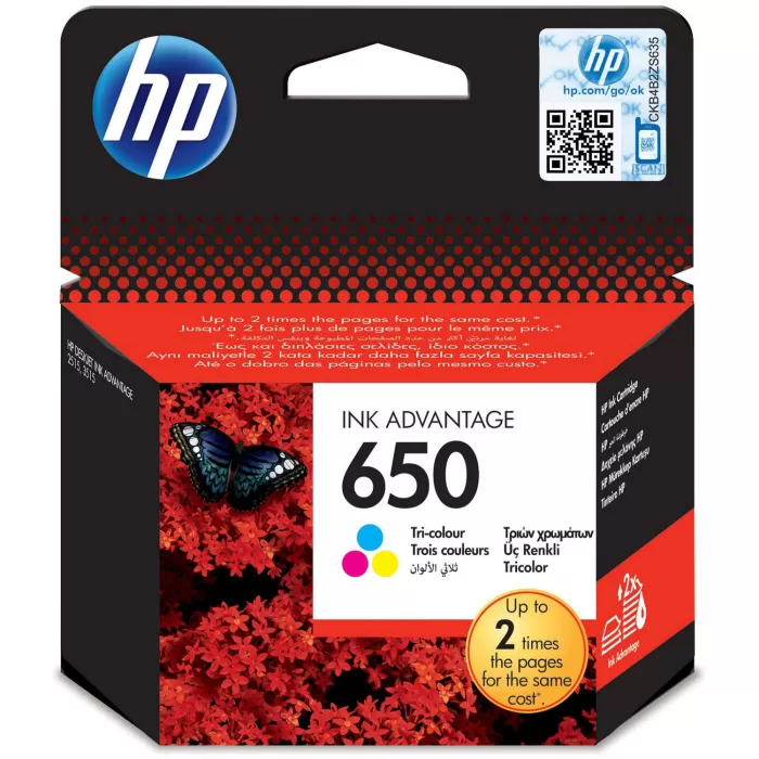 HP 650 Tri-Color Ink Cartridge