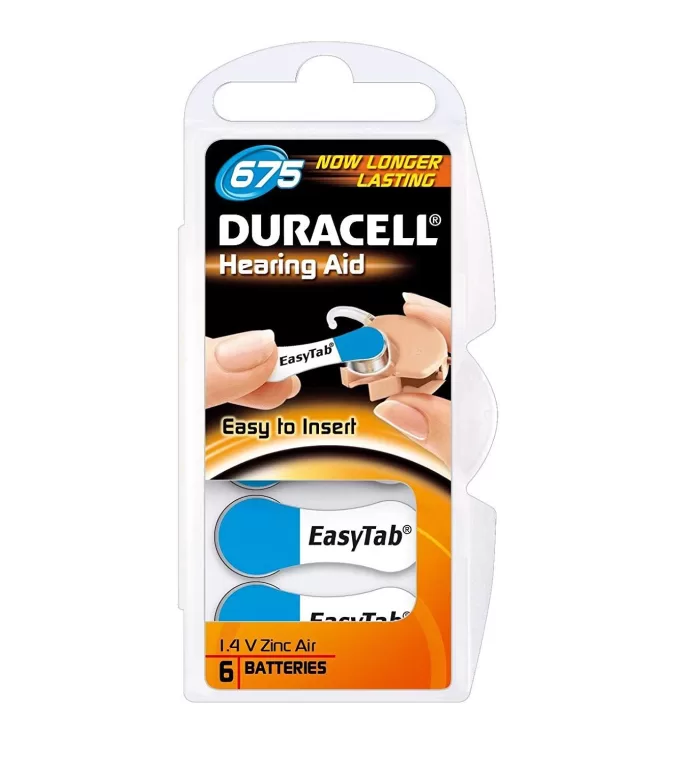 DURACELL* HEARING AID 1.45V 6BATTERIES