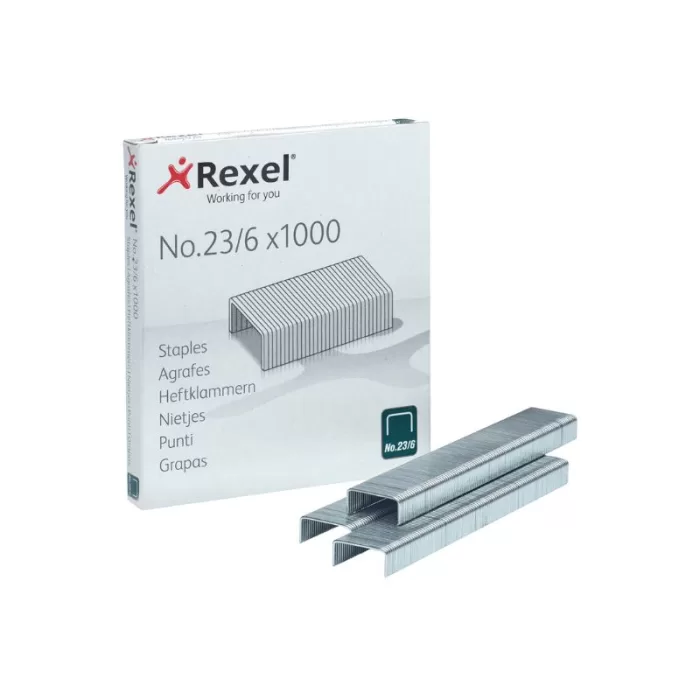 REXEL Staples No.23/6 Box of 1,000 pcs