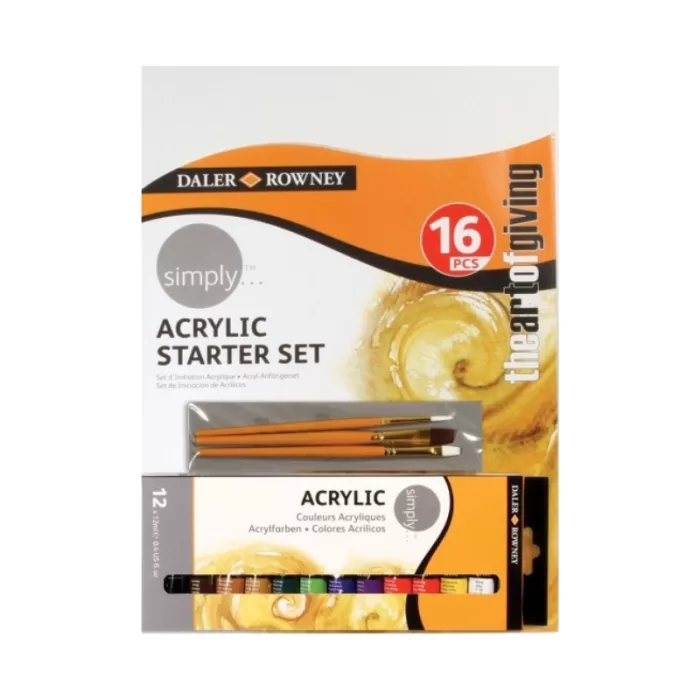 Daler Rowney Simply Acrylic Starter Set 16 pcs