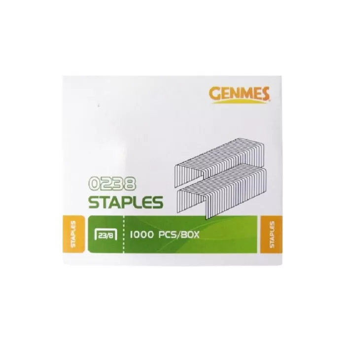 GENMES Staples No.23/8 Box of 1,000 pcs