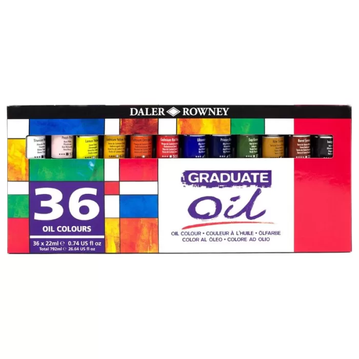 Daler Rowney Graduate Oil Set of 36 Tubes x 22ml