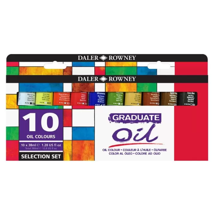 Daler Rowney Graduate Oil Set of 10 Tubes x 38ml