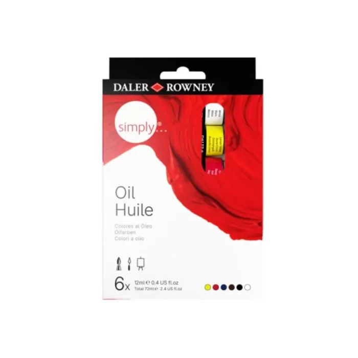 Daler Rowney Simply Oil Set of 6 Tubes x 12ml