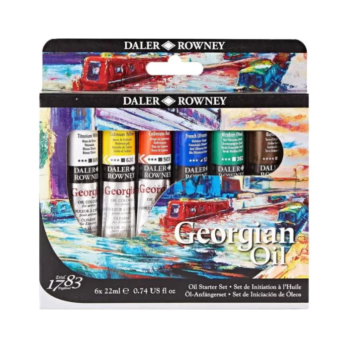 Daler Rowney Georgian Oil Set of 6 Tubes x 22ml