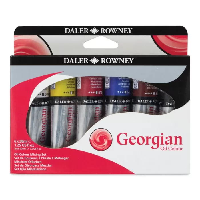 Daler Rowney Georgian Oil Mixing Set of 6 Tubes x 38ml