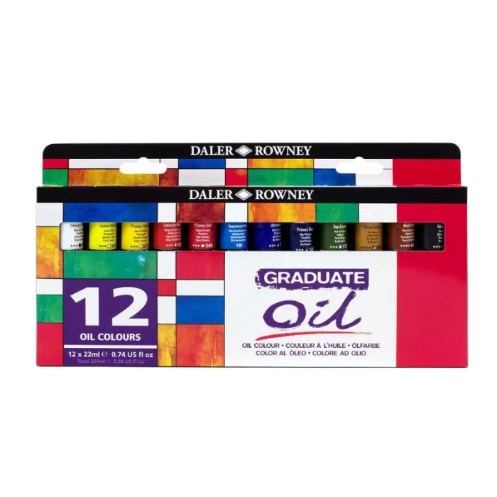 Daler Rowney Graduate Oil Set of 12 Tubes x 22ml