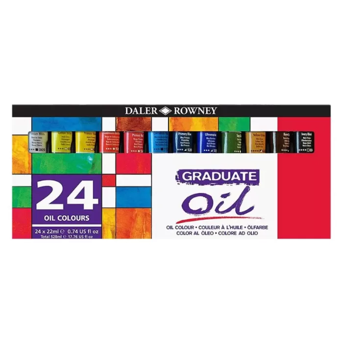 Daler Rowney Graduate Oil Set of 24 Tubes x 22ml