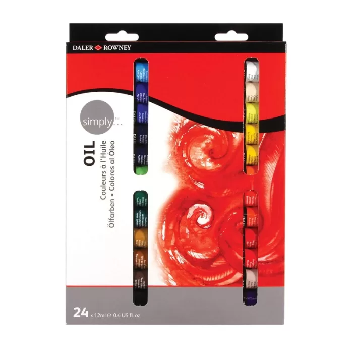 Daler Rowney Simply Oil Set of 24 Tubes X 12ml