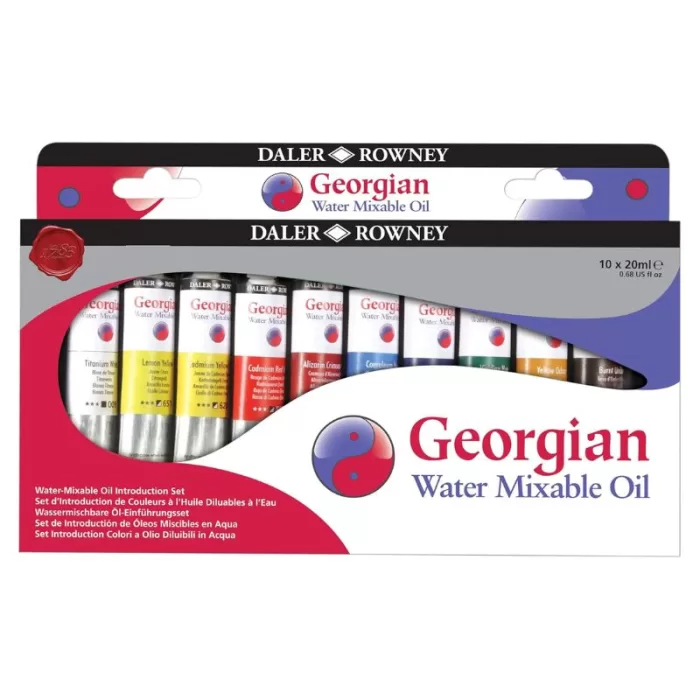 Daler Rowney Georgian Water-Mixable Oil Set of 10 Tubes x 20ml