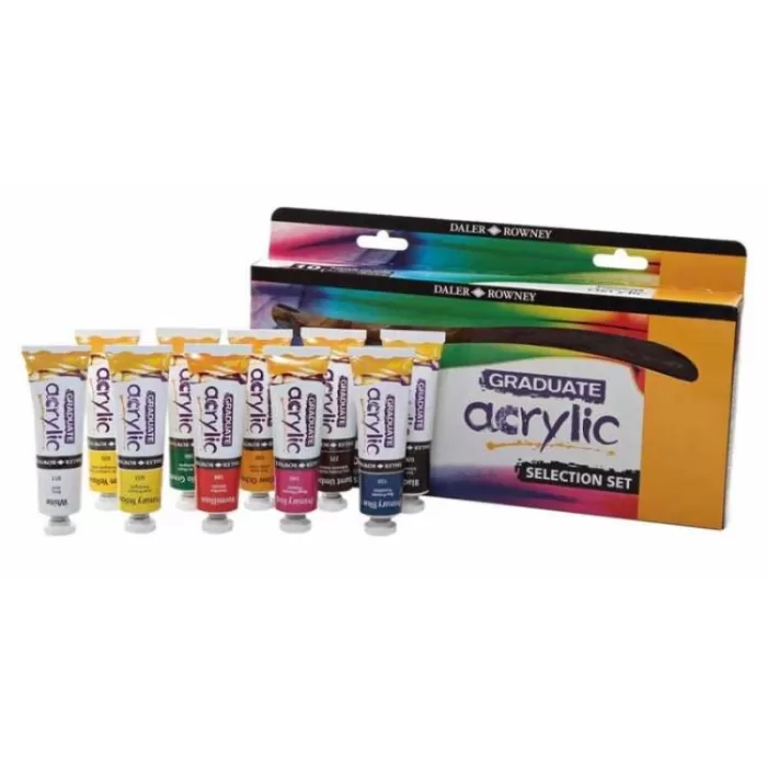 Daler Rowney Graduate Acrylic Set of 10 Tubes x 38ml