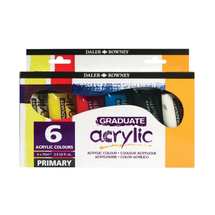 Daler Rowney Graduate Acrylic Set of 6 Tubes x 75ml