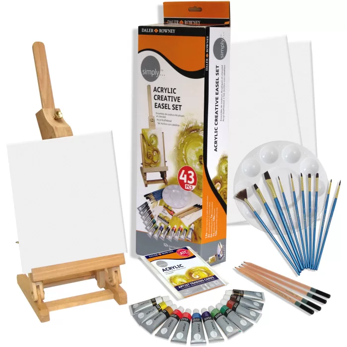 Daler Rowney Simply Acrylic Creative Easel Set of 38 pcs