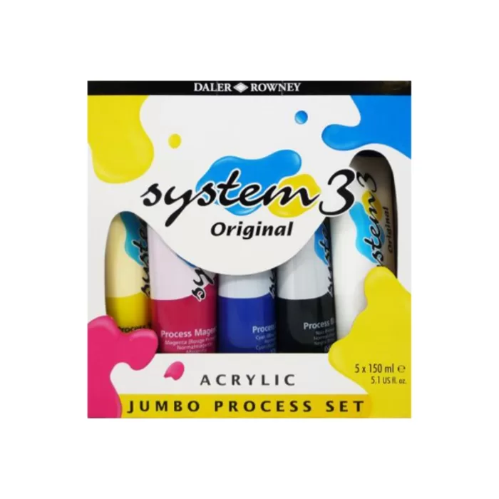 Daler Rowney System 3 Acrylic Set of 5 Tubes x 150ml