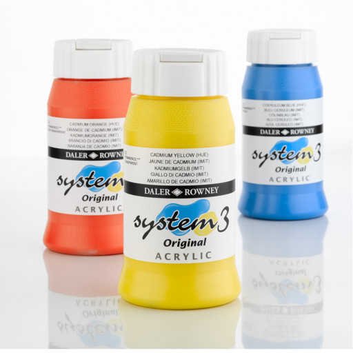 Daler Rowney System 3 Fluorescent Acrylic Colours Open Stock 500ml -  Sitaram Stationers