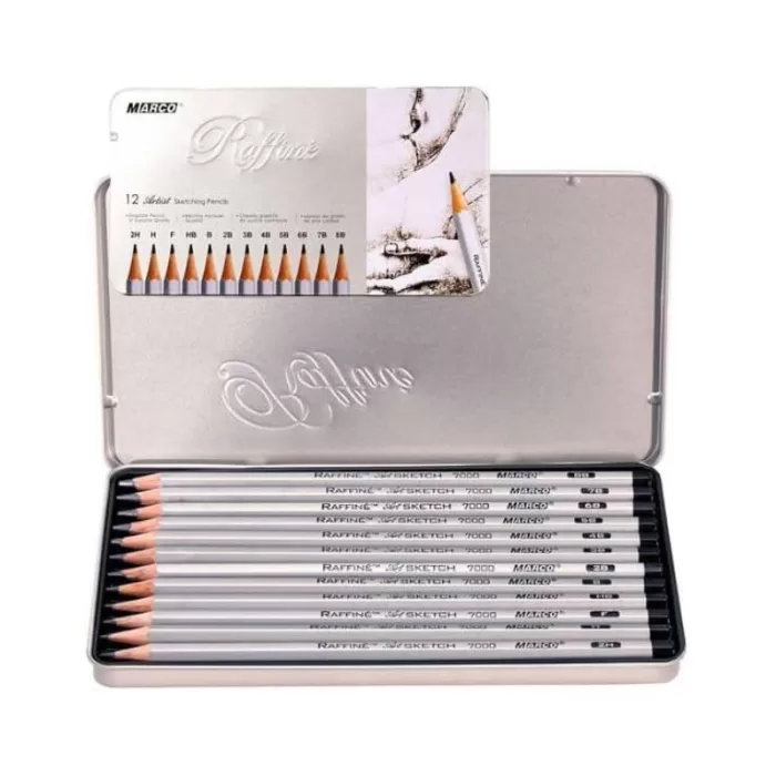 Marco Set of 12 Drawing Pencils Different Grades