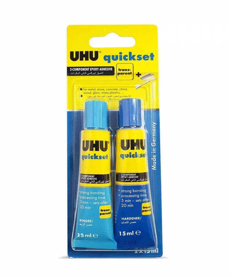 UHU Plus Quick Secure 2-Component Epoxy Resin Glue 2 x 15ml –