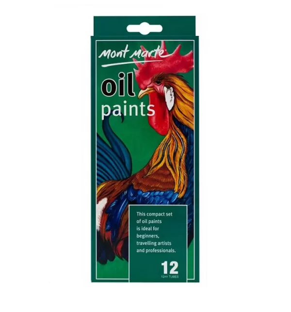 Mont Marte Oil Paint Set of 12 Tubes x 12ml