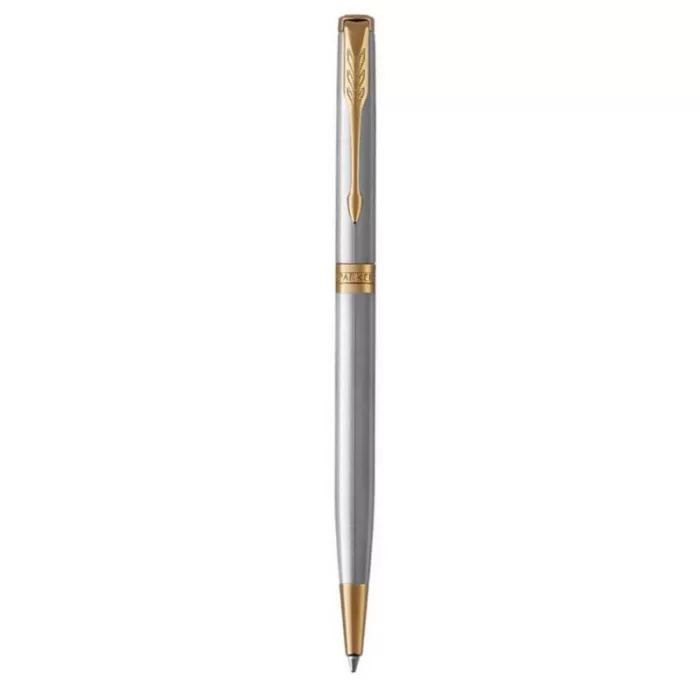 Parker Sonnet Slim Stainless Steel & Gold Ballpoint Pen