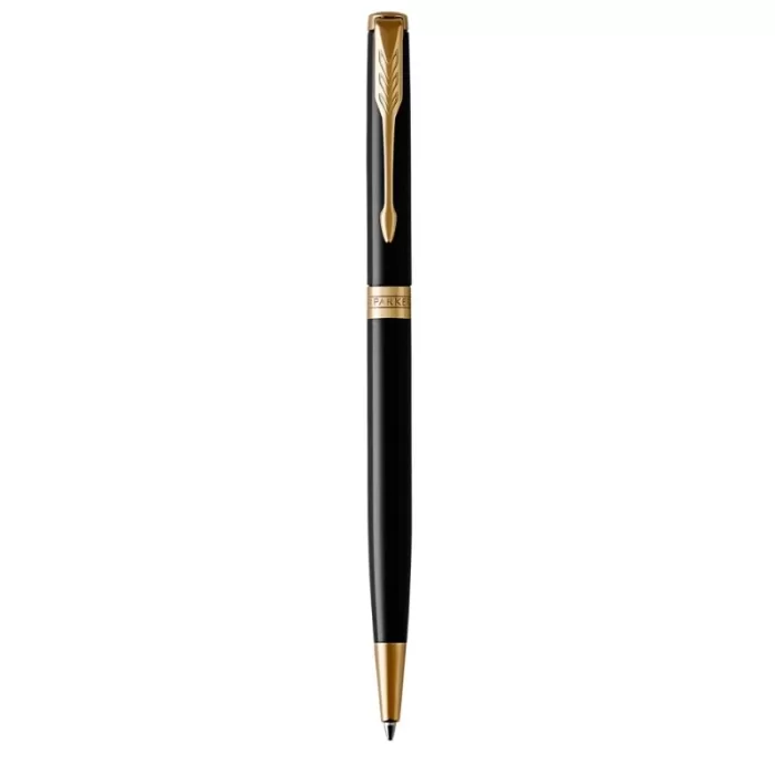 Parker Sonnet Slim Black Lacquer GT Ballpoint Pen